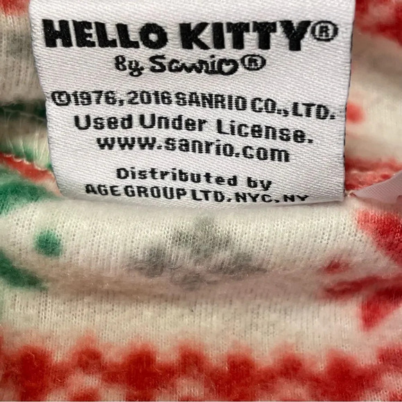 HELLO KITTY by SANRIO Christmas Hooded Footed Jumpsuit - Picture 5 of 7
